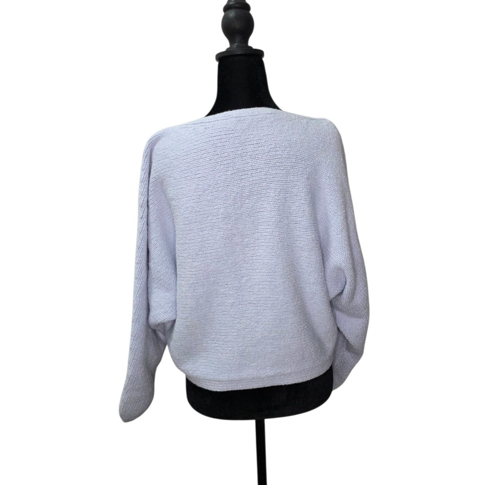 Abercrombie & Fitch Women's S/M Light Blue Knit Sweater Batwing Sleeve Pullover - Picture 2 of 6